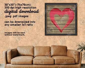 Minimalist Heart Print – Love & Romance Wall Art (Digital Download)