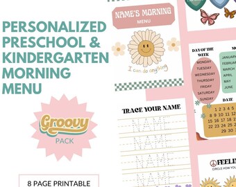 Personalized Morning Menu Daily Worksheets