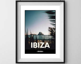 Ibiza Eivissa Es Vedra Travel Beach Spain Minimal Modern Wall Art Digital Print Poster