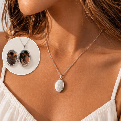 Gepersonaliseerde vlinderfotomedaillonketting, medaillon met eigen foto, zilveren medaillonketting, herinneringscadeau voor mama, verjaardagscadeau voor haar