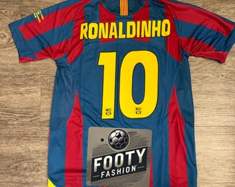 FC Barcelona 2004/2005 Ronaldinho #10 Home Jersey - Etsy