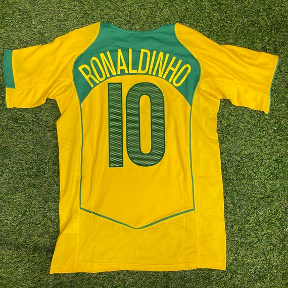 Brazil 2006 World Cup Ronaldinho 10 home jersey