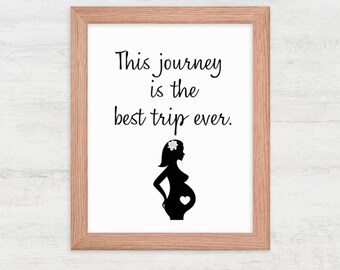 My best journey wall art, Wall art for Mom, Becoming a mother wall art, Being a mom frame poster, Gift for Mom To Be, Gift for Mom travelers