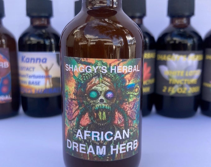 Featured listing image: African Dream Herb Glycerin Tincture – 200:1 – 2 oz Dropper Bottle