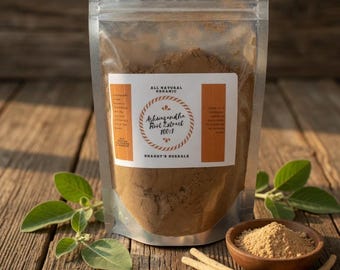 Organic Ashwagandha Root Powder 4oz 100:1 - Adaptogen Stress Relief Sleep Support Mood Balance Vegan"
