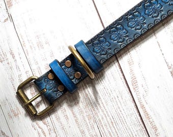 Personalized Leather Dog Collar: Custom Engraved Pet ID Tag Accessory