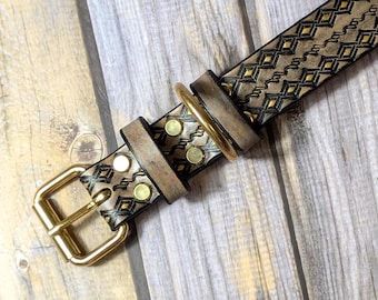 Handmade Pet Collar with Name - Personalized Dog Collar - Custom Engraved Leather - Handcrafted Special Gift
