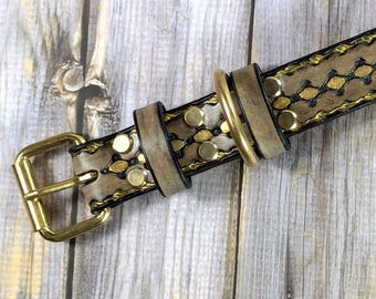 Handmade Pet Collar with Name - Personalized Dog Collar - Custom Engraved Leather - Handcrafted Special Gift
