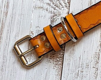 Handmade Pet Collar with Name - Personalized Dog Collar - Custom Engraved Leather - Handcrafted Special Gift