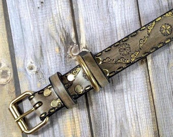 Handmade Pet Collar with Name - Personalized Dog Collar - Custom Engraved Leather - Handcrafted Special Gift