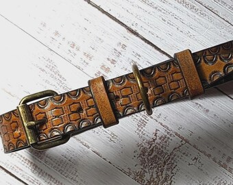 Handmade Pet Collar with Name - Personalized Dog Collar - Custom Engraved Leather - Handcrafted Special Gift