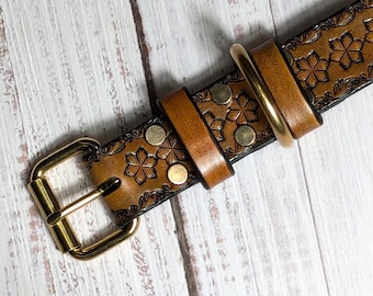 Handmade Pet Collar with Name - Personalized Dog Collar - Custom Engraved Leather - Handcrafted Special Gift