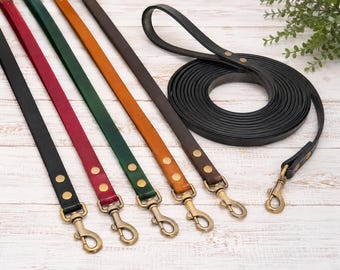 Handmade Leather Dog Leash: Custom Artisan Crafted Pet Walking Accessory