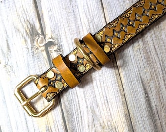 Handmade Pet Collar with Name - Personalized Dog Collar - Custom Engraved Leather - Handcrafted Special Gift