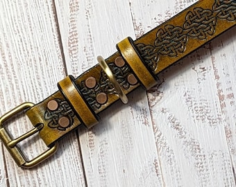 Personalized Handmade Dog Collar - Leather Pets Collar - Handcrafted Gift For Pet