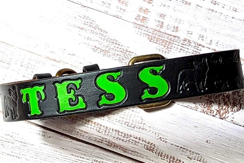 Personalized Leather Dog Collar: Custom Engraved Pet ID Accessory – Durable Design image 6
