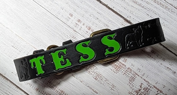 Personalized Leather Dog Collar: Custom Engraved Pet ID Accessory – Durable Design