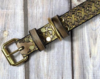 Personalized Leather Dog Collar: Custom Engraved Pet Accessory, Durable Adjustable Fit