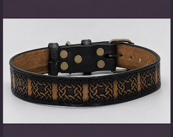 Personalized Handmade Dog Collar - Leather Pets Collar - Handcrafted Gift For Pet