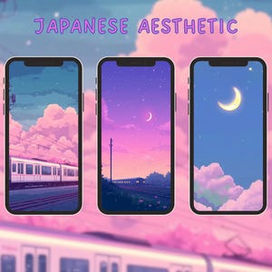 Süßes Anime-Ästhetik-Telefon-Hintergrundpaket – Kawaii-Pastell-Hintergründe für iPhone & Android – Gemütlicher Anime-Kunst-Download