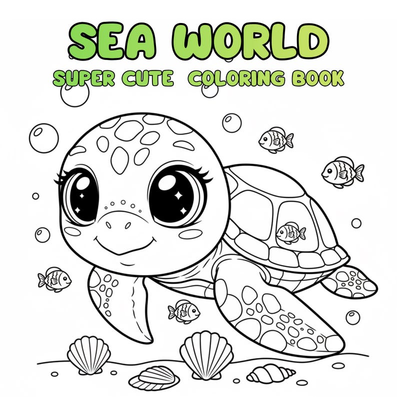 Ocean Animals Coloring Pages for Kids and Adults, 0 Cute Sea Life ...