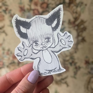 Sticker décoratif « Moon Baby » effrayant mignon