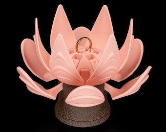 Blooming Promise Premium Proposal Ring Box - 3D Printed