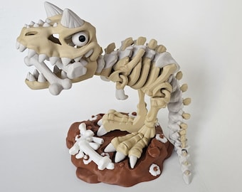 Carnotaurus à squelette articulé - Impression 3D - Jouet dinosaure du Jurassique