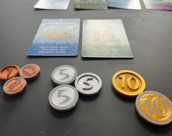 Boardgame coins Machikoro premium longlasting waterproof upgrade