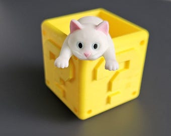 Articulated Fidget Cat: 3D Printed Flexible Toy - Single Color