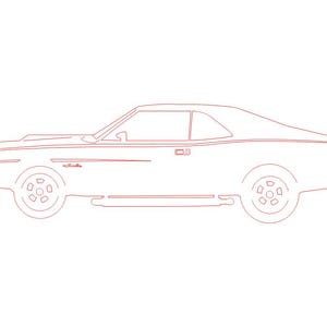 1968 AMC Javelin DXF File for Plasma Cutting, great for gifts, decorations, art