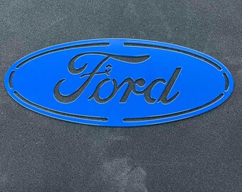 Metal Ford Logo Plaque, Sign, Wall Decoration, CNC Plasma Cut, Powder Coated, Custom Colors, Metal Ford Sign, Ford Logo Cutout