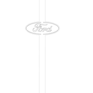 Ford Logo Hood Prop DXF File for CNC Plasma Cutting, Digital File Only