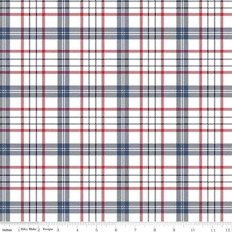 American Beauty Plaid Navy by Dani Mogstad for Riley Blake Designs ...