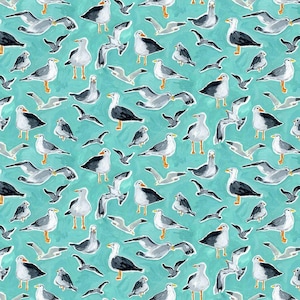 Seagulls by Dear Stella | STELLA-DJL2432 TEAL | Quilting Cotton Fabric