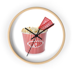 Wall Clock MOVIE NIGHT Popcorn