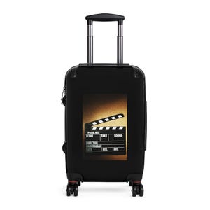 カラフルなシネマ旅行用スーツケース | ユニークな荷物 | 楽しい旅行用品 | バケーション用スーツケース | 漫画の荷物 | 旅行者へのギフト