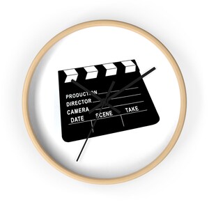 Wall Clock MOVIE NIGHT Clapboard 1