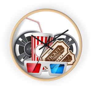 Wall Clock MOVIE NIGHT Home Cinema Supplies
