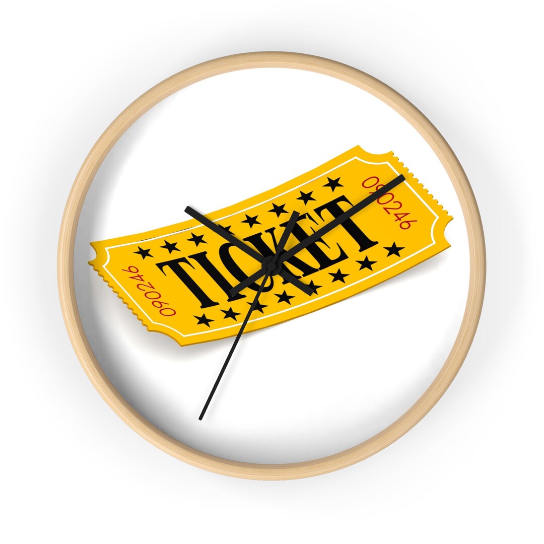 Wall Clock MOVIE NIGHT Ticket - Etsy