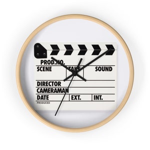 Wall Clock MOVIE NIGHT Clapboard 2