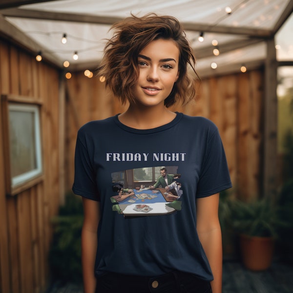 Friday Night Card Clash T-Shirt, Geek T Shirt, Funny Shirt, Statement Top, Card Collection Tee, Strategy Games Tee