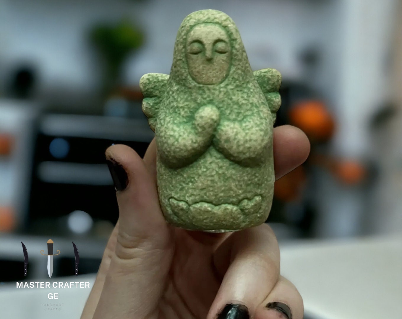 Zelda BOTW Goddess Handmade Statue, 5.5x4cm/2.2x1.6 , Painted Stone