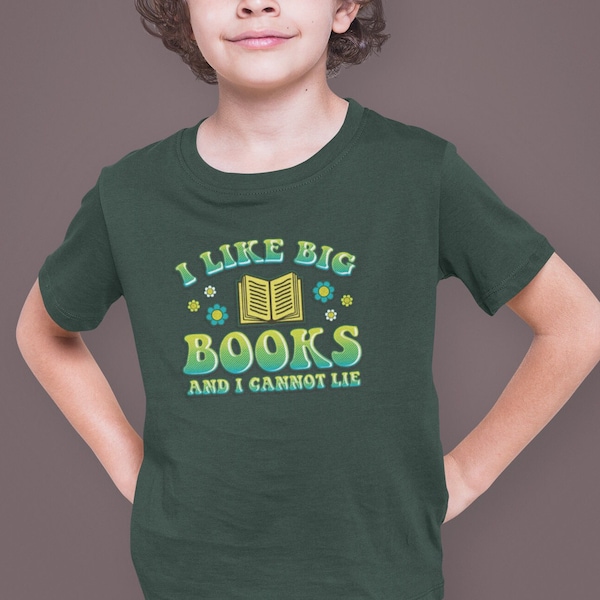 Youth I like Big books and I cannot Lie T-shirt, Punny T-shirt for kids, Library Day Shirt, Gift for book lover, reading, Reader, Children