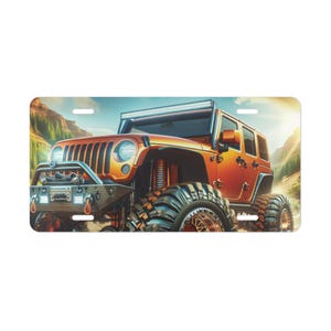 Jeep Vanity Plate, Custom License Plate, Personalized Car Tag, Jeep Lover Gift, Vehicle Accessory