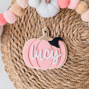 Halloween Basket Tag I Personalized Name Tag I Pumpkin Name Tag l Boo Basket Tag l Acrylic Halloween Tag l Acrylic Tag l Ghost Bat Pumpkin
