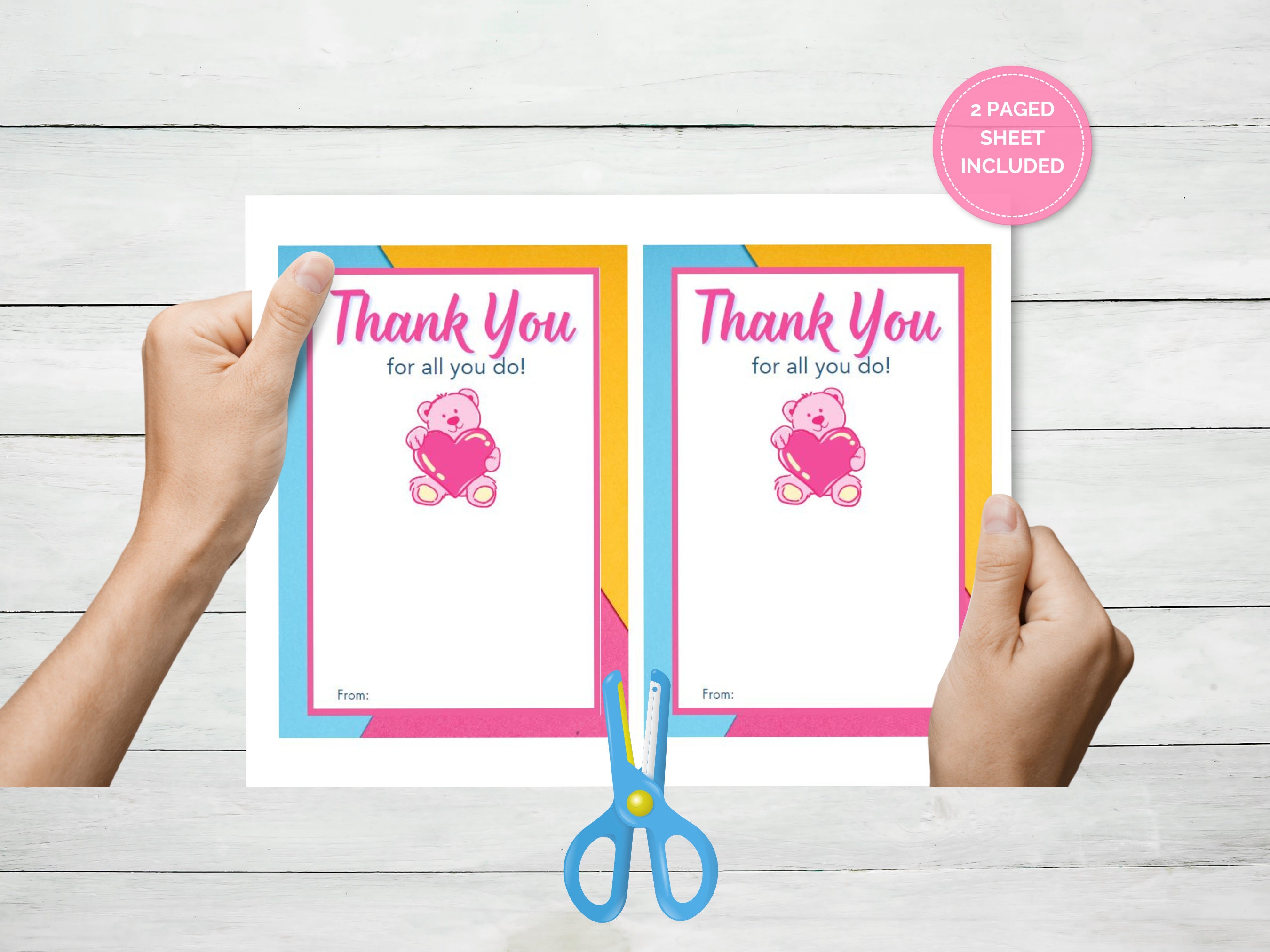 Thank You Gift Card Holder Printable - Etsy