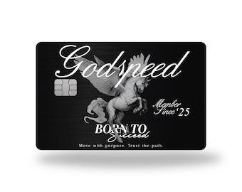 Anpassat metallkort "Godspeed"