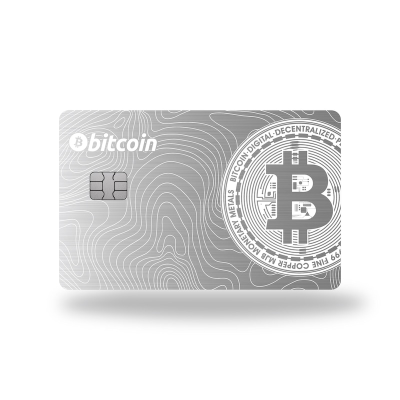 Bitcoin Metal Card - Etsy