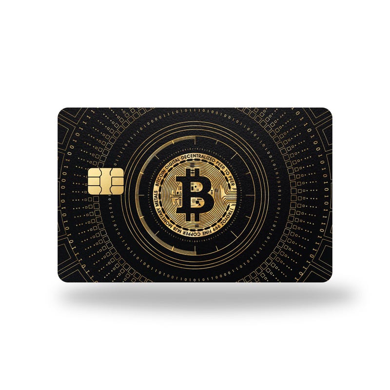 Bitcoin Metal Card - Etsy
